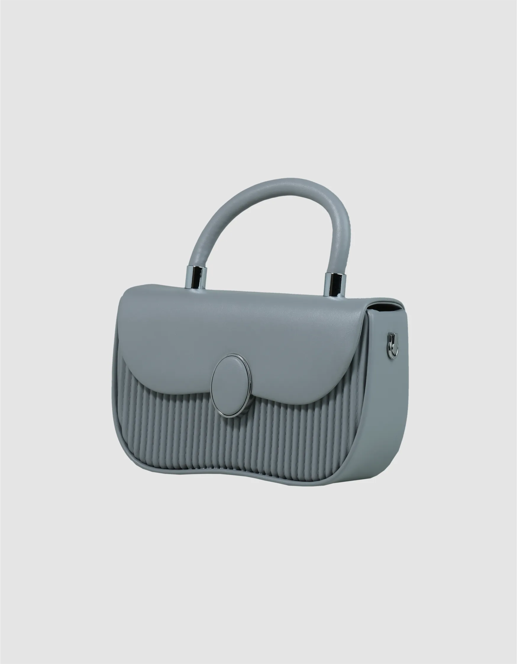Grey Daydreamer Sling Bag with premium silver hardware, designed for women seeking fashionable bags.